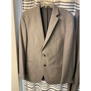 Chaps gray suit DB vented light gray 42 regular coat 36x30 pants NEW